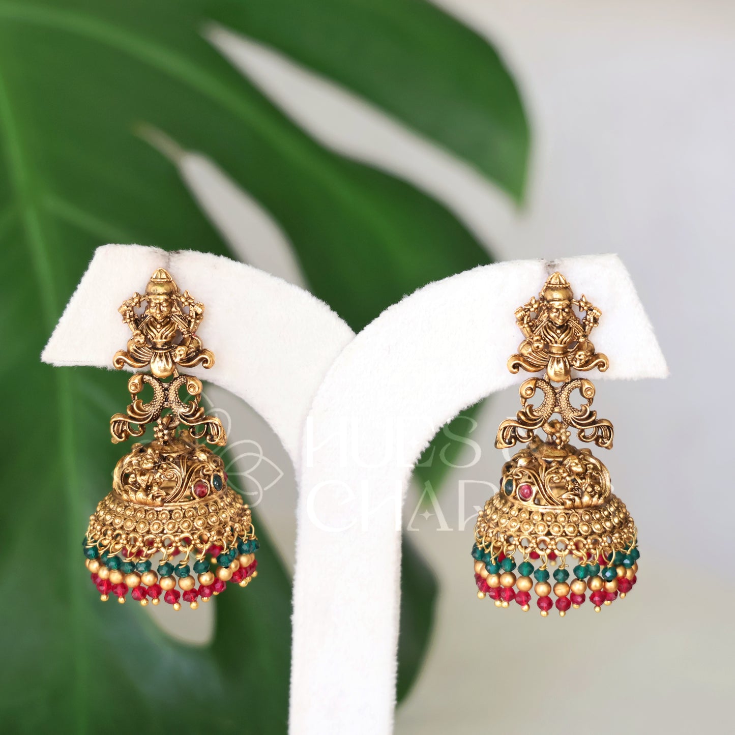 TRADITIONAL ANTQUE LAKSHMI RATNA MAYURE JHUMKA
