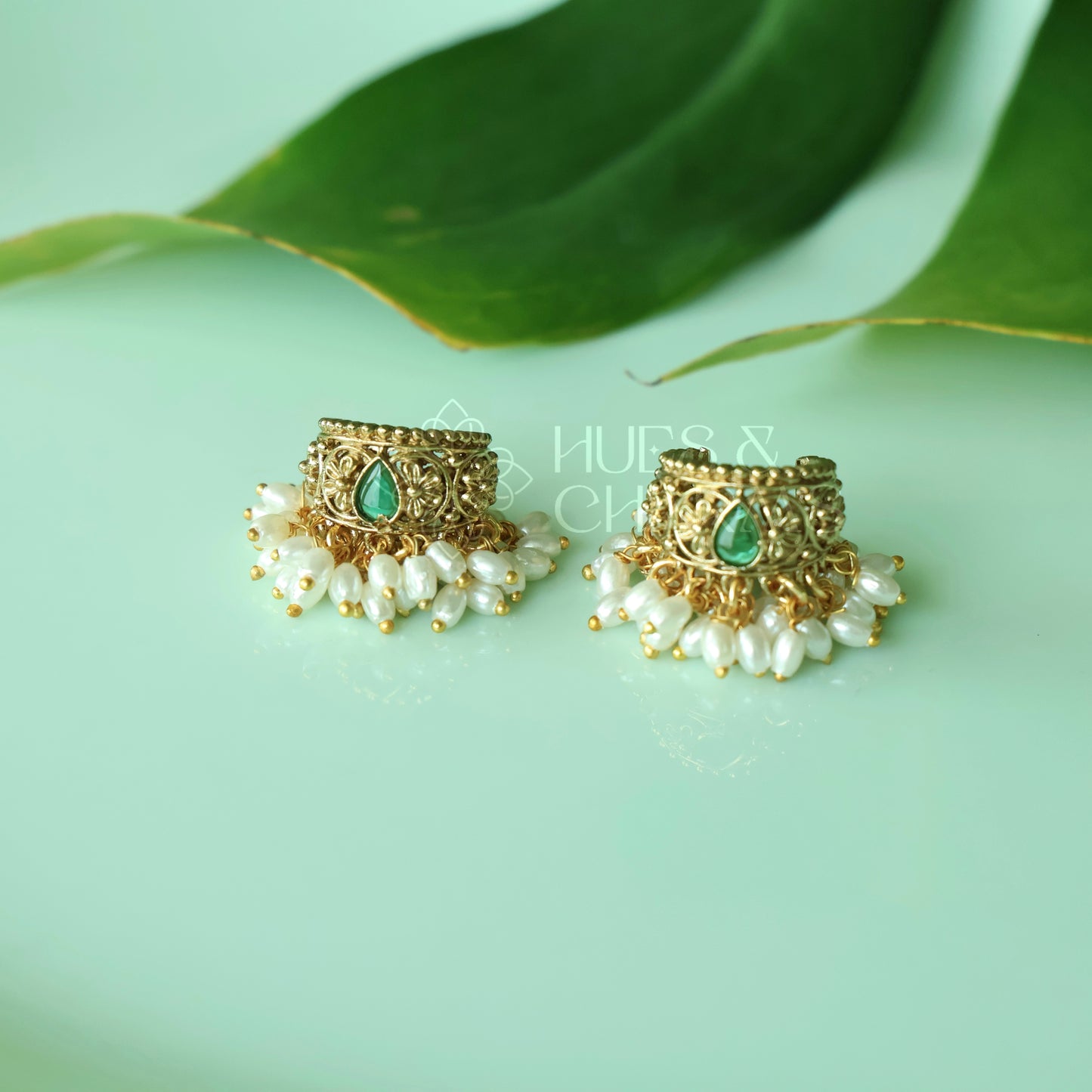 GOLDEN KAMALINI RICE PEARL BUGADI (Colours available)