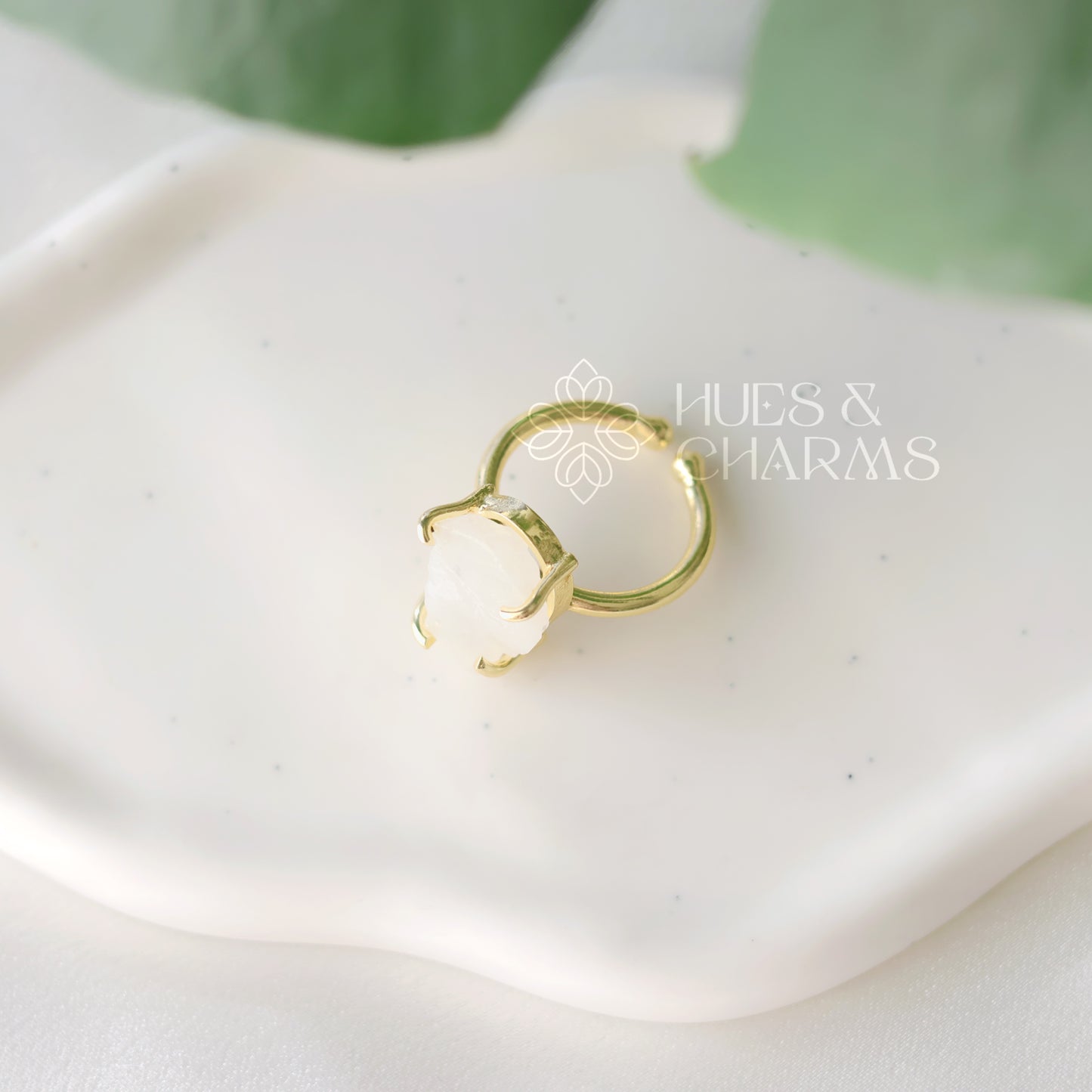 RAW STONE ADJUSTABLE RING (COLOURS AVAILABLE)