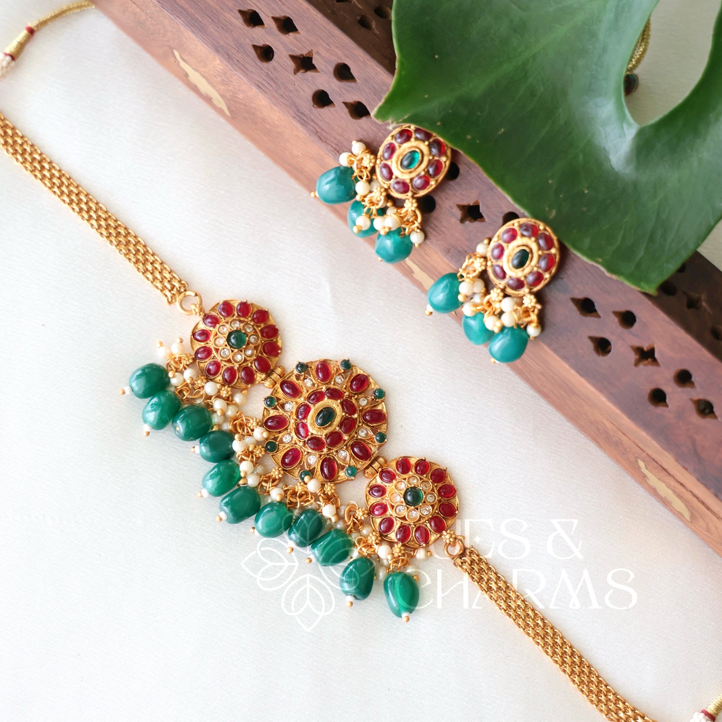 TRADITIONAL MOHINI KEMP CHOKER SET