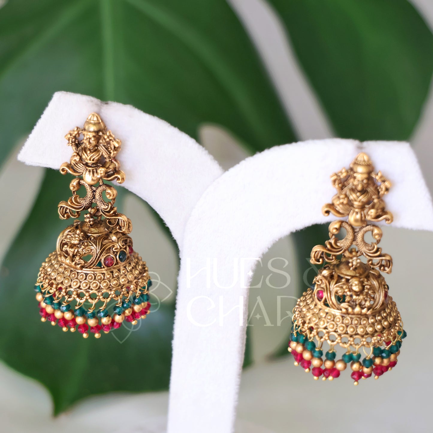 TRADITIONAL ANTQUE LAKSHMI RATNA MAYURE JHUMKA