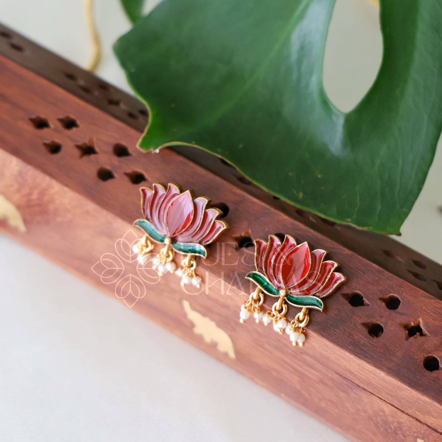 LOTUS ENAMEL GUTTAPUSALU NECKLACE SET(OPTIONS AVAILABLE)
