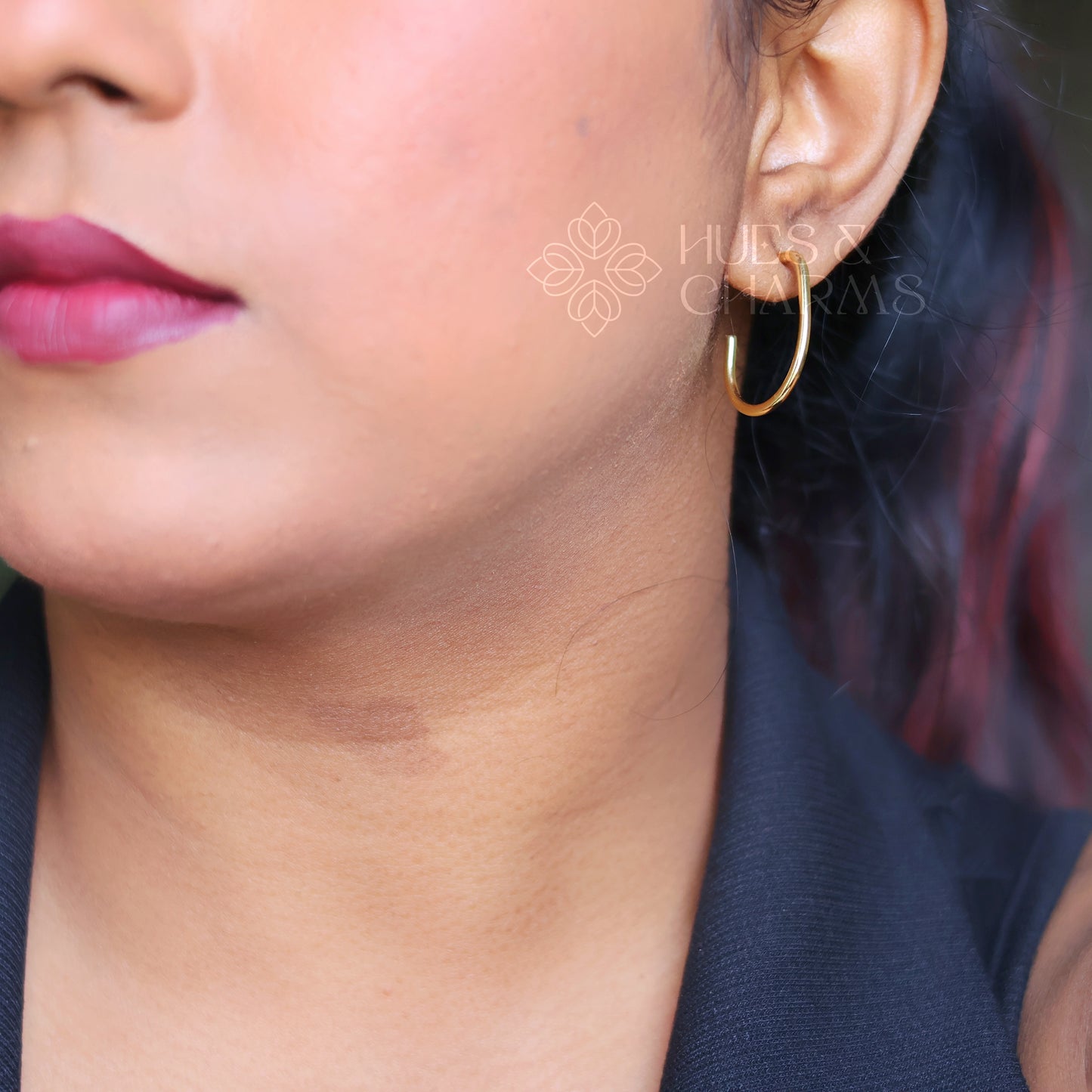 GOLDEN J SHAPE EARRING