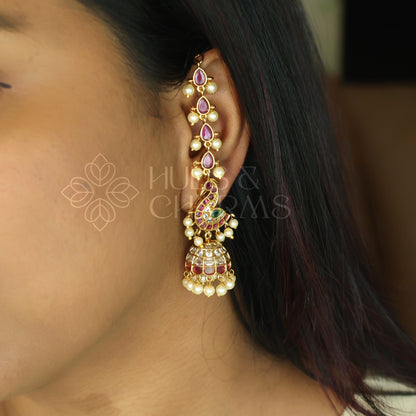 MAYURA RATNA KEMP JHUMKA WITH MATTAL