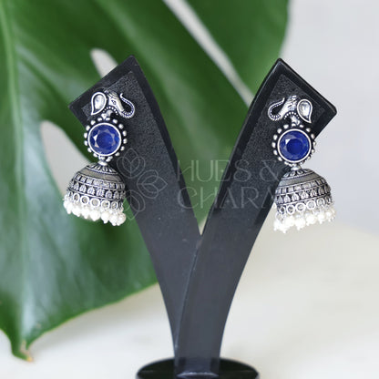 OXIDISED ELEPHANT JHUMKAS( COLOURS AVAILABLE )