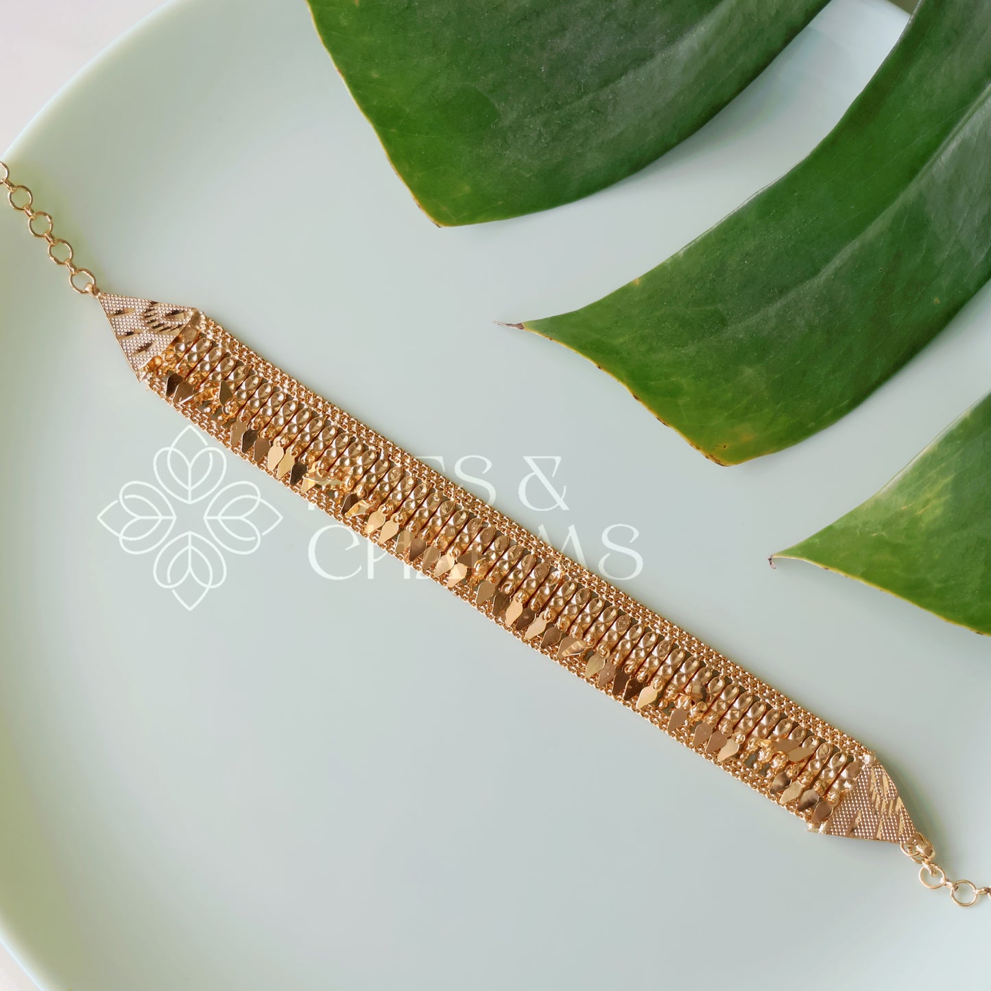 TRADITIONAL CLASSIC ELAKKATHALI CHOKER | GOLD PLATED