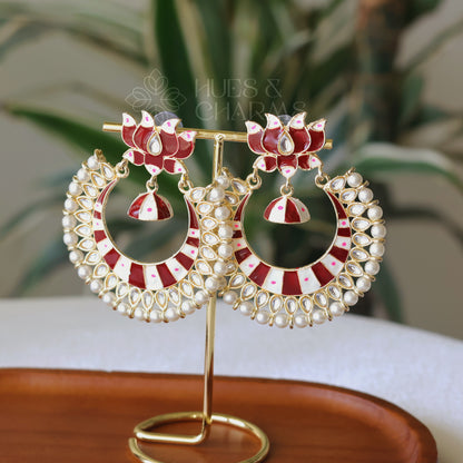 RED LOTUS BALI EARRINGS