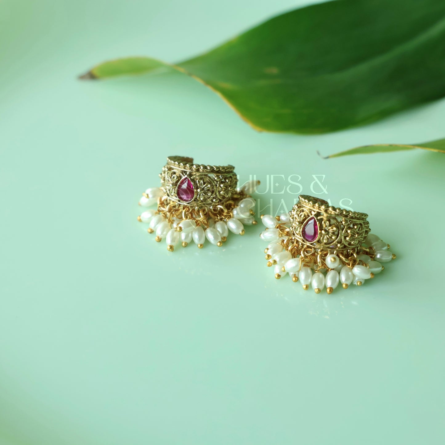 GOLDEN KAMALINI RICE PEARL BUGADI (Colours available)
