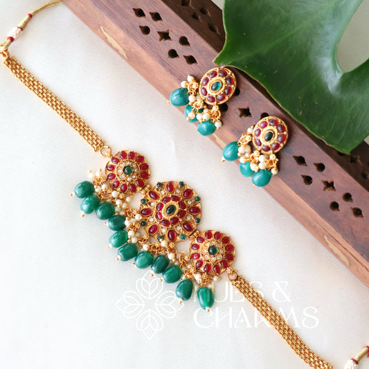 TRADITIONAL MOHINI KEMP CHOKER SET