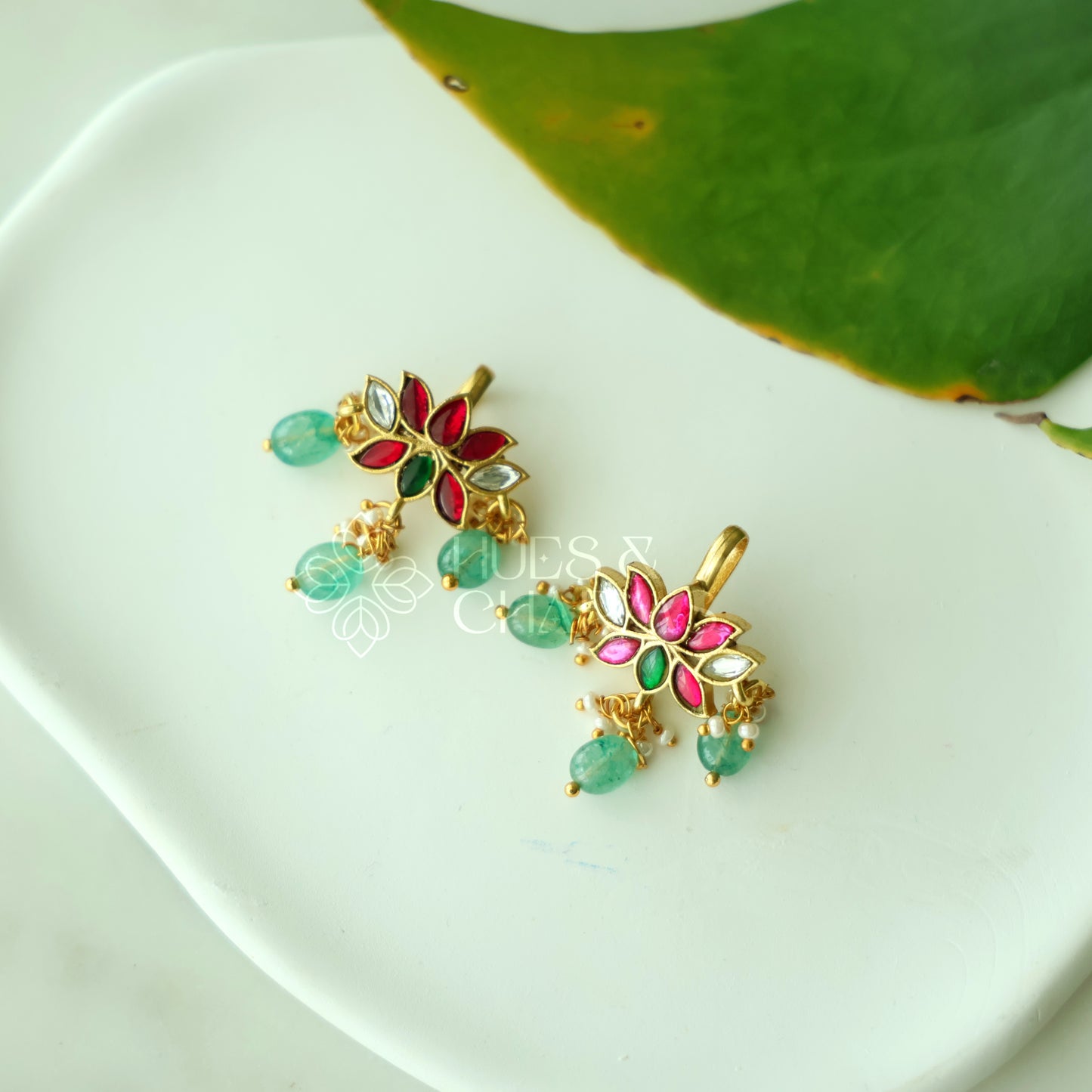 GOLDEN JADAU LOTUS BUGADI| Premium jewellery