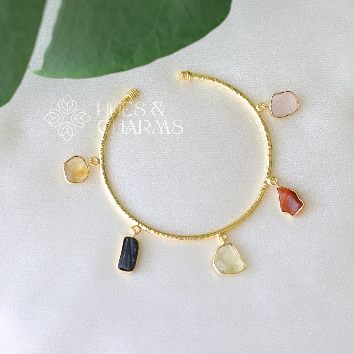 NATURAL STONE ADJUSTABLE BANGLE (COLOURS AVAILABLE)