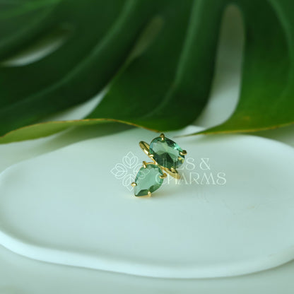 GLOSSY OVAL & TEARDROP ADJUSTABLE RING (COLOURS AVAILABLE)