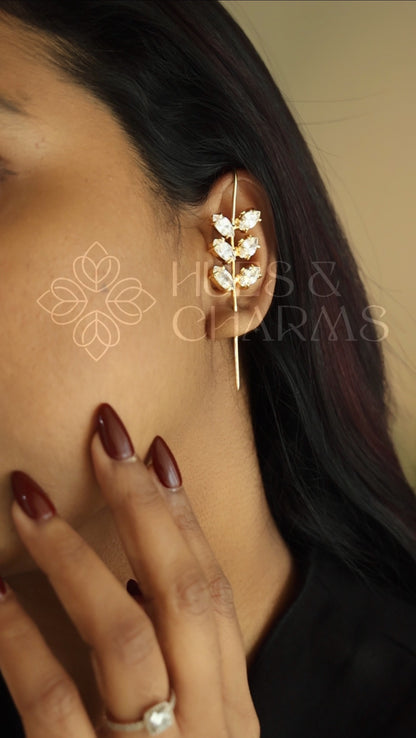 GOLDEN LUMINA AD EAR CUFF| PREMIUM JEWELLERY