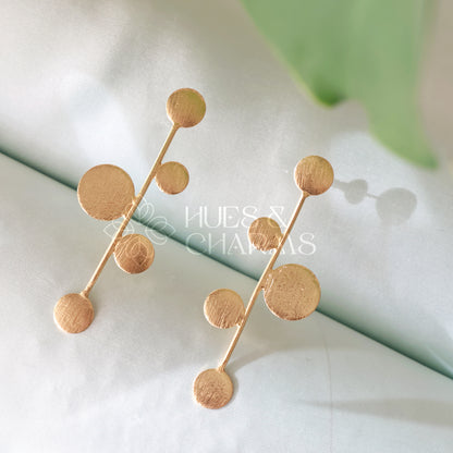 GOLDEN CELESTE DROP STUD EARRINGS