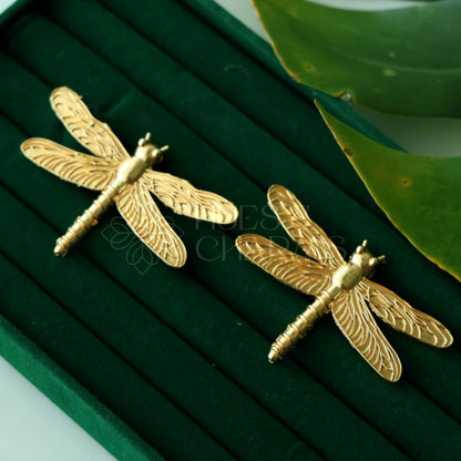 GOLDEN ENCHANTED DRAGONFLY EARRINGS