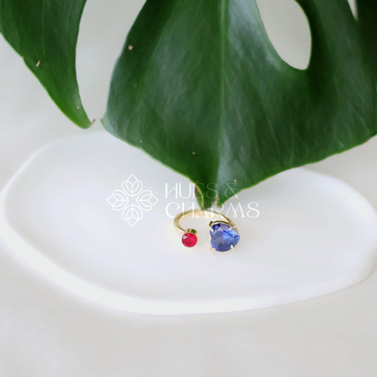 GLOSSY TWILIGHT DUO ADJUSTABLE RING (COLOURS AVAILABLE)