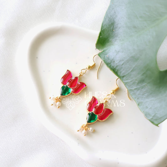 LOTUS DROPS EARRINGS