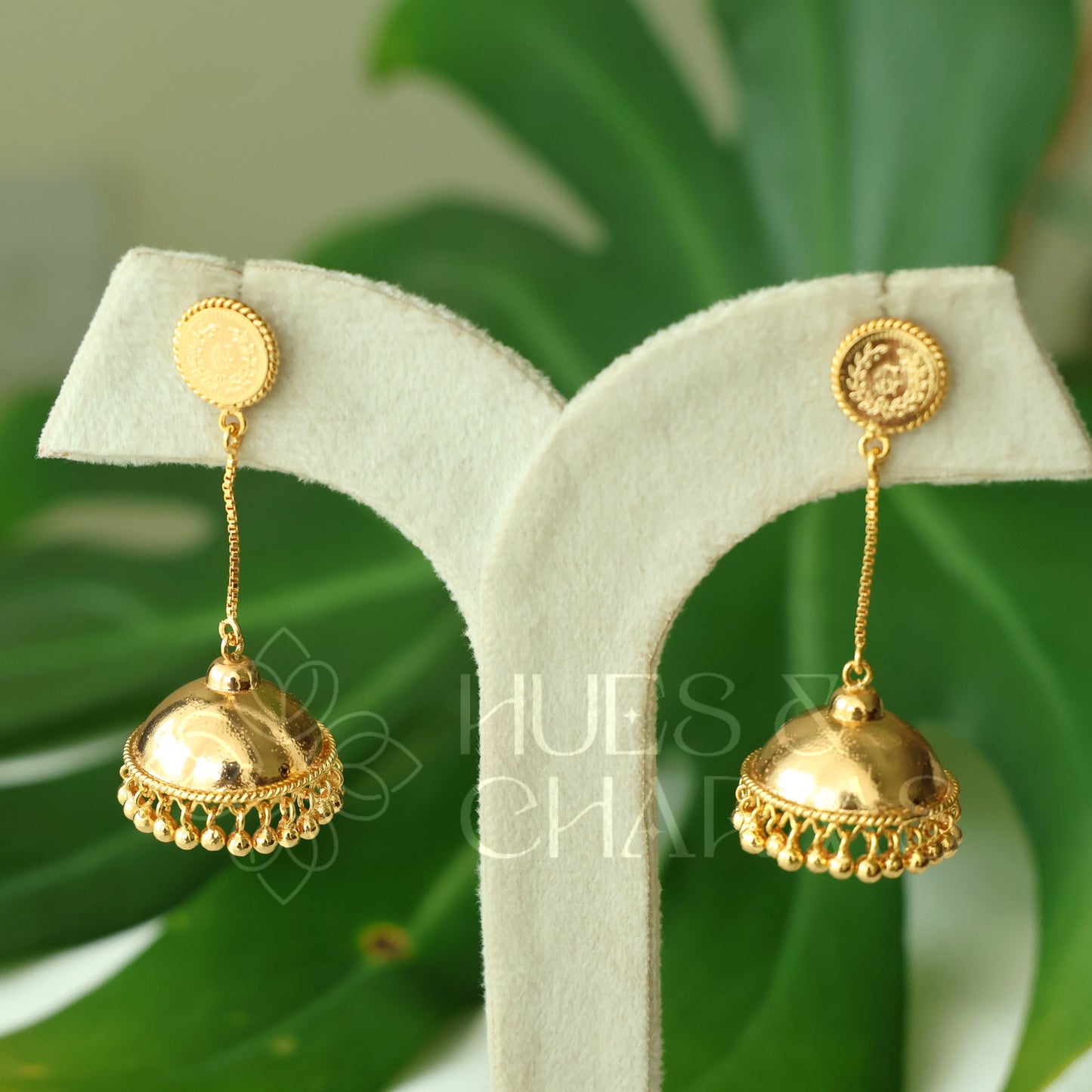 GOLDEN SUVITA  COIN JHUMKA (NON IDOL VERSION) | GOLD PLATED