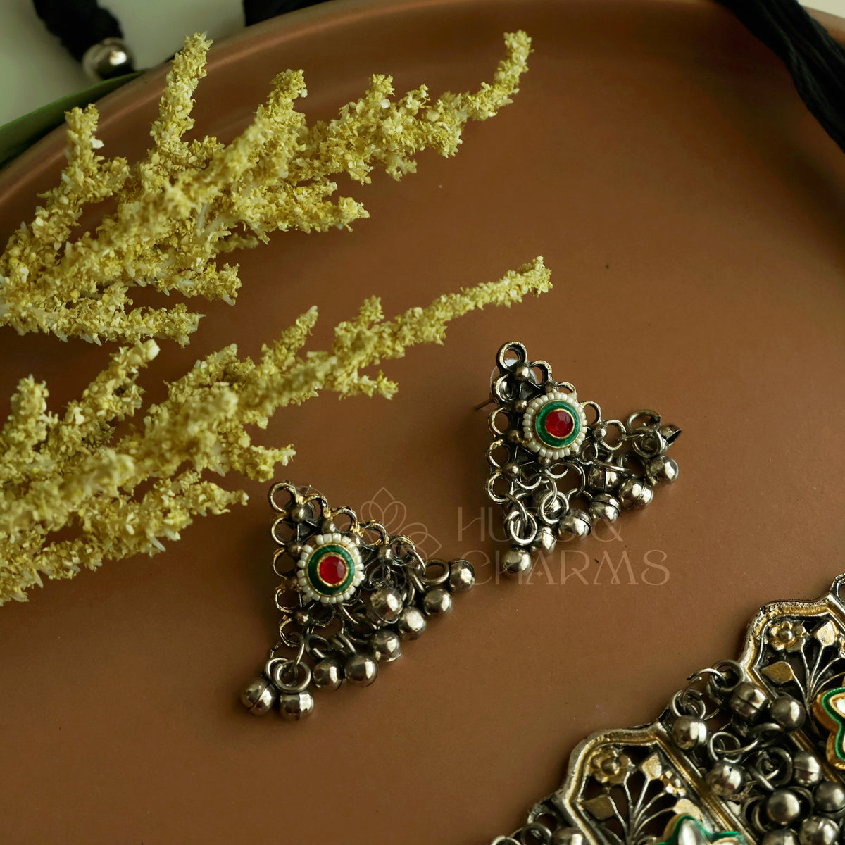 GULBAHAR DUAL TONE OXIDISED CHOKER SET