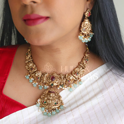 TRADITIONAL LAKSHMI NECKLACE SET