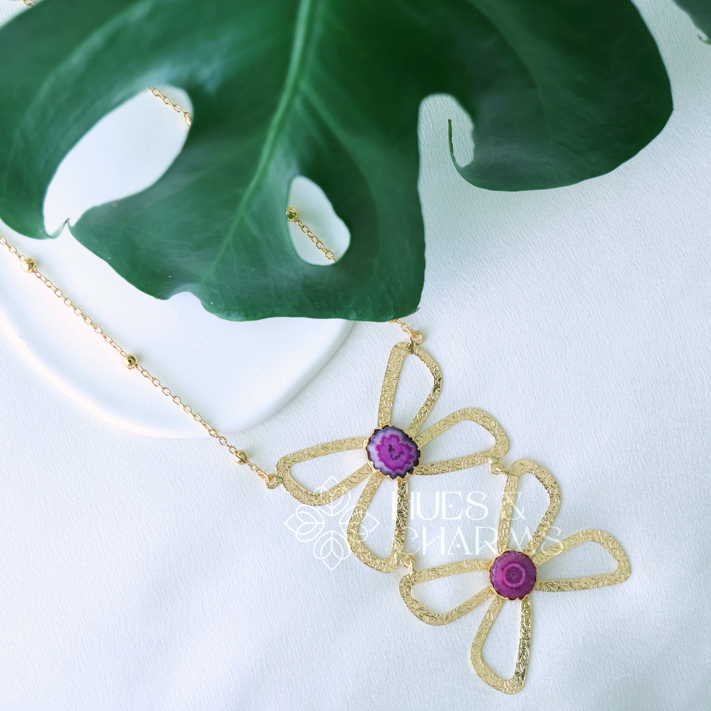 GOLDEN BUTTERFLY LONG NECKPIECE