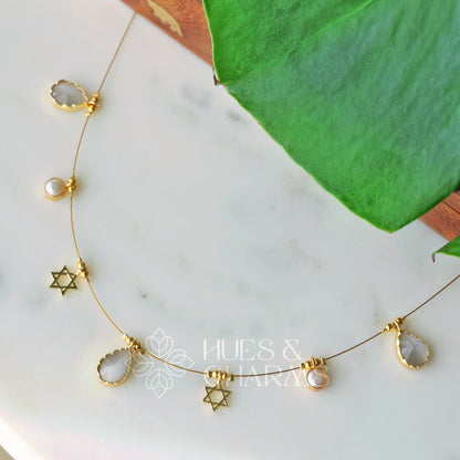 CHRISTMAS STAR WHISPER FLOATING NECKPIECE ( COLOURS AVAILABLE)