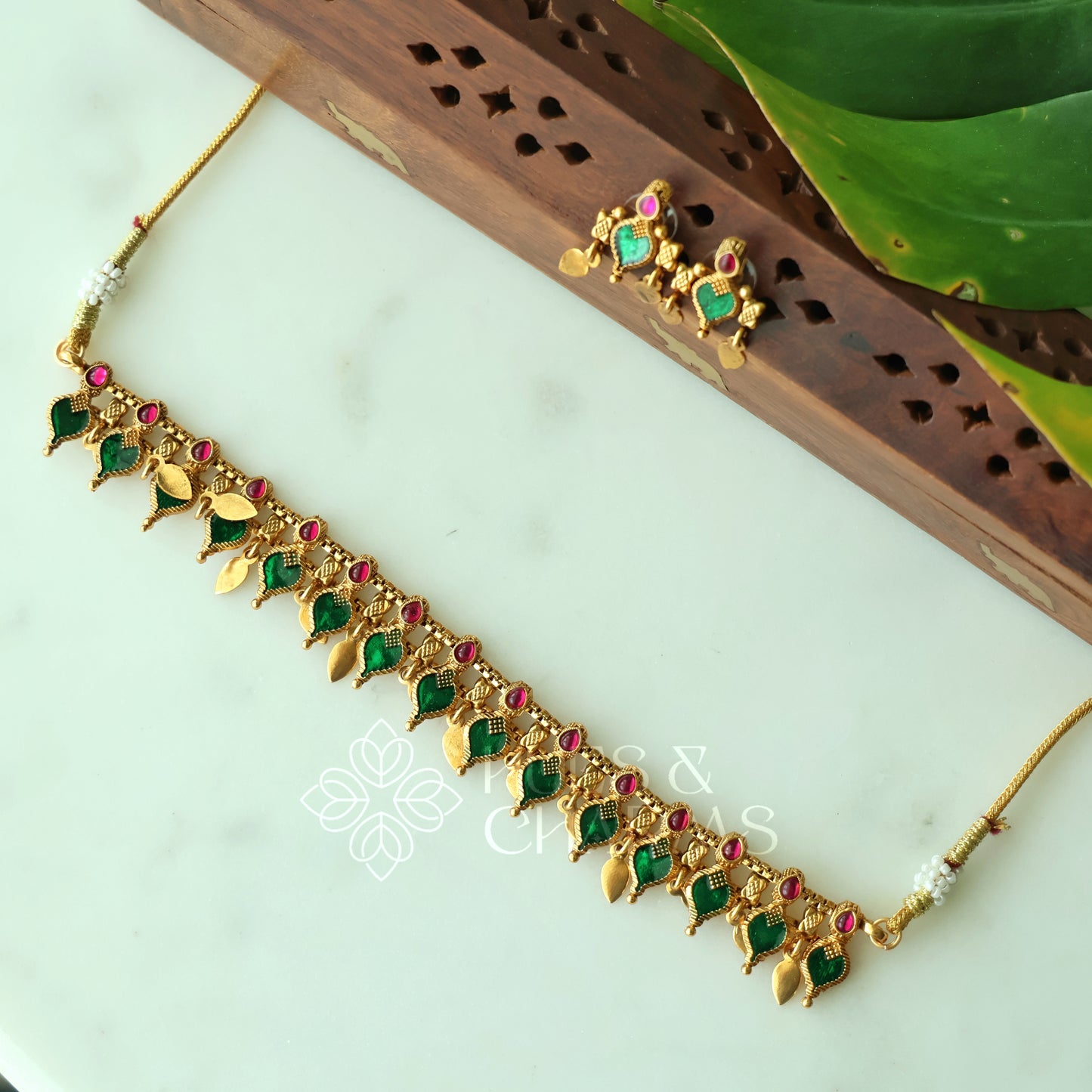 GOLDEN PALAKKA x ELAKKATHALI NECKLACE SET