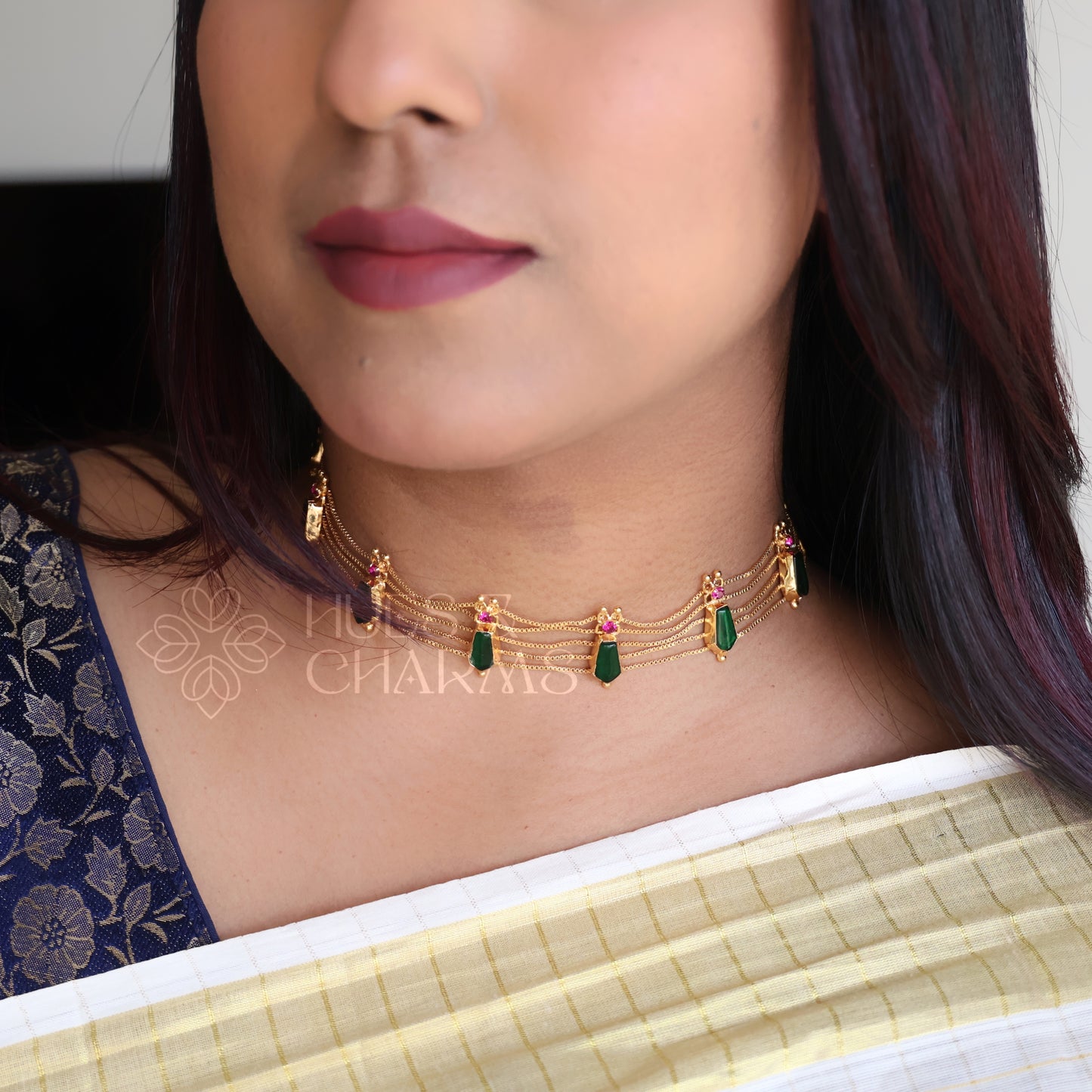 TRADITIONAL NAGAPADAM CHOKER SET | GOLD PLATED
