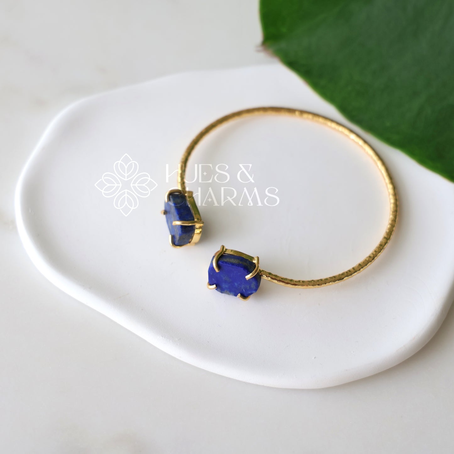 GOLDEN LAPIS ADJUSTABLE BANGLE