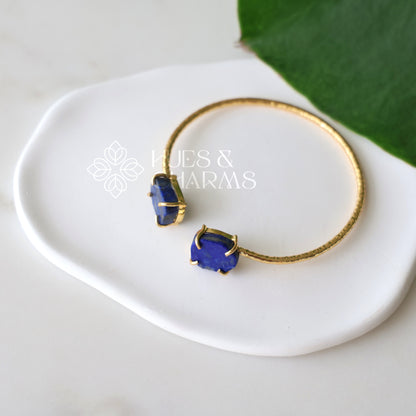 GOLDEN LAPIS ADJUSTABLE BANGLE