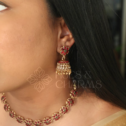 TRADITIONAL PUSHPA NECKLACE SET