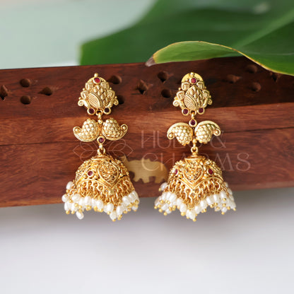 TRADITIONAL VAMIKA RICE PEARL JHUMKA | PREMIUM JEWELLERY