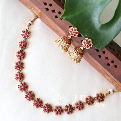 TRADITIONAL PUSHPA NECKLACE SET
