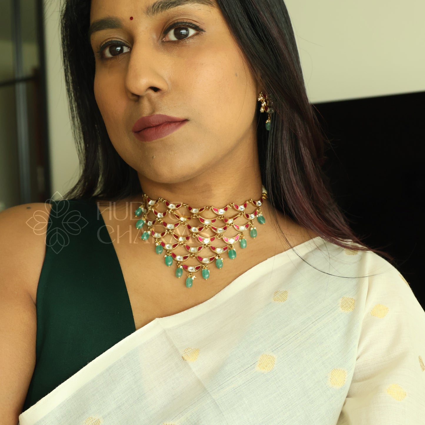 STATEMENT LAYERED JADAU  CHOKER SET |PREMIUM JEWELLERY