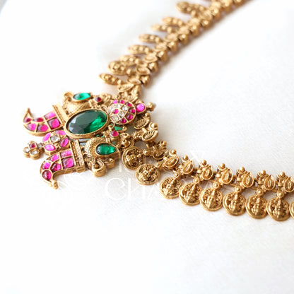 GOLDEN HERITAGE MAHALAKSHMI KASU MALA HAARAM SET