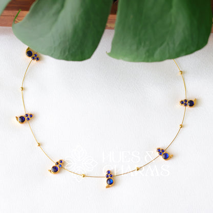 DROPS FLOATING NECKPIECE - BLUE