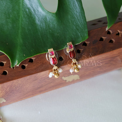 GOLDEN PALAKKA RATNAM NECKLACE SET (COLOURS AVAILABLE)
