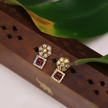 GOLDEN RATNAPUSHPA AD NECKLACE SET (Colours available)
