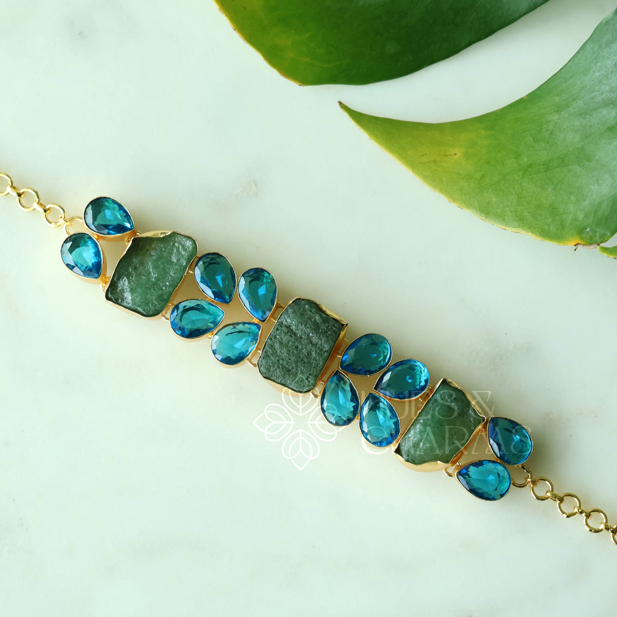 NATURAL STONE FLOREA BOLD CHOKER (Colours available )