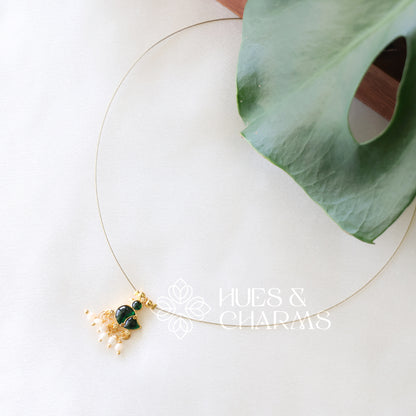 GOLDEN DUCK CHARM FLOATING NECKPIECE (COLOURS AVAILABLE)