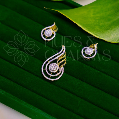 AURELIA PAISELEY CZ PENDENT SET|PREMIUM COLLECTION