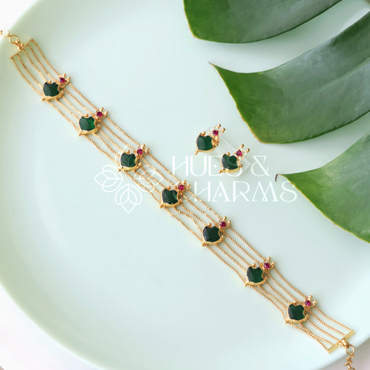 TRADITIONAL PALAKKA CHOKER SET| GOLD PLATED