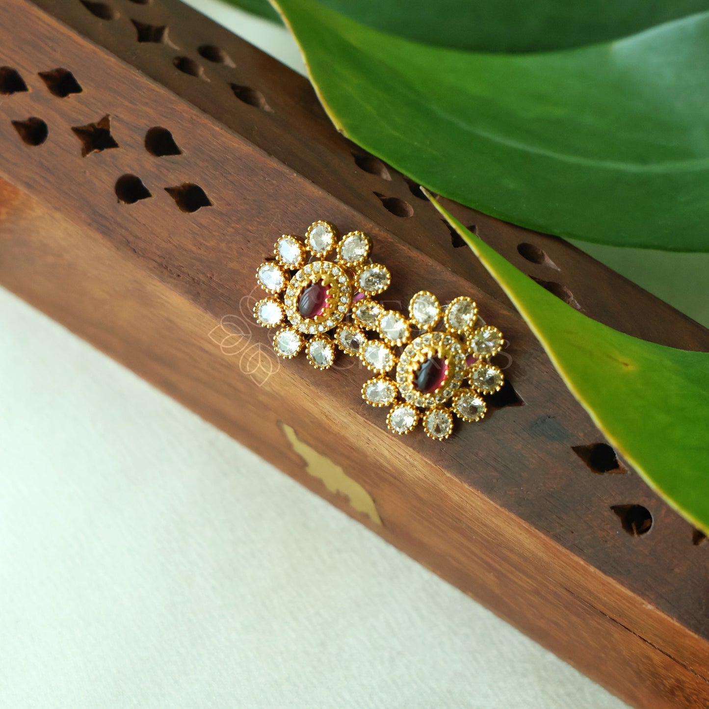 TWO LAYERED RATNA PUSHPA AD NECKLACE SET| Premium jewellery