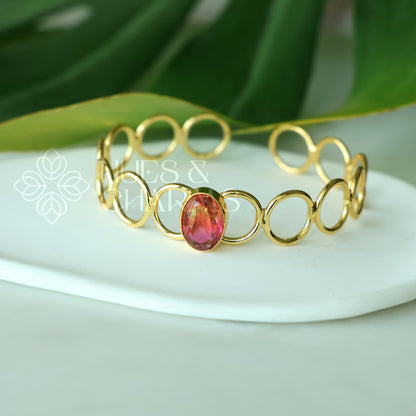 GOLDEN GLOSSY SYMPHONY ADJUSTABLE BANGLE(COLOURS AVAILABLE)