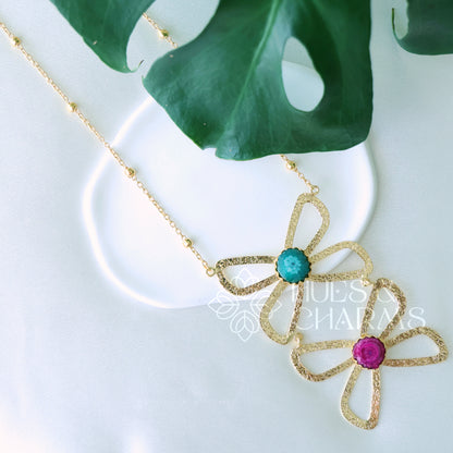 GOLDEN BUTTERFLY LONG NECKPIECE