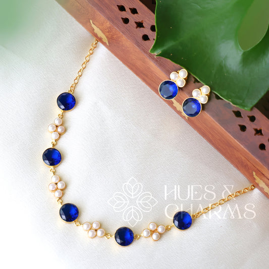 GLOSSY ROUND AURORA NECKLACE SET (COLOURS AVAILABLE)