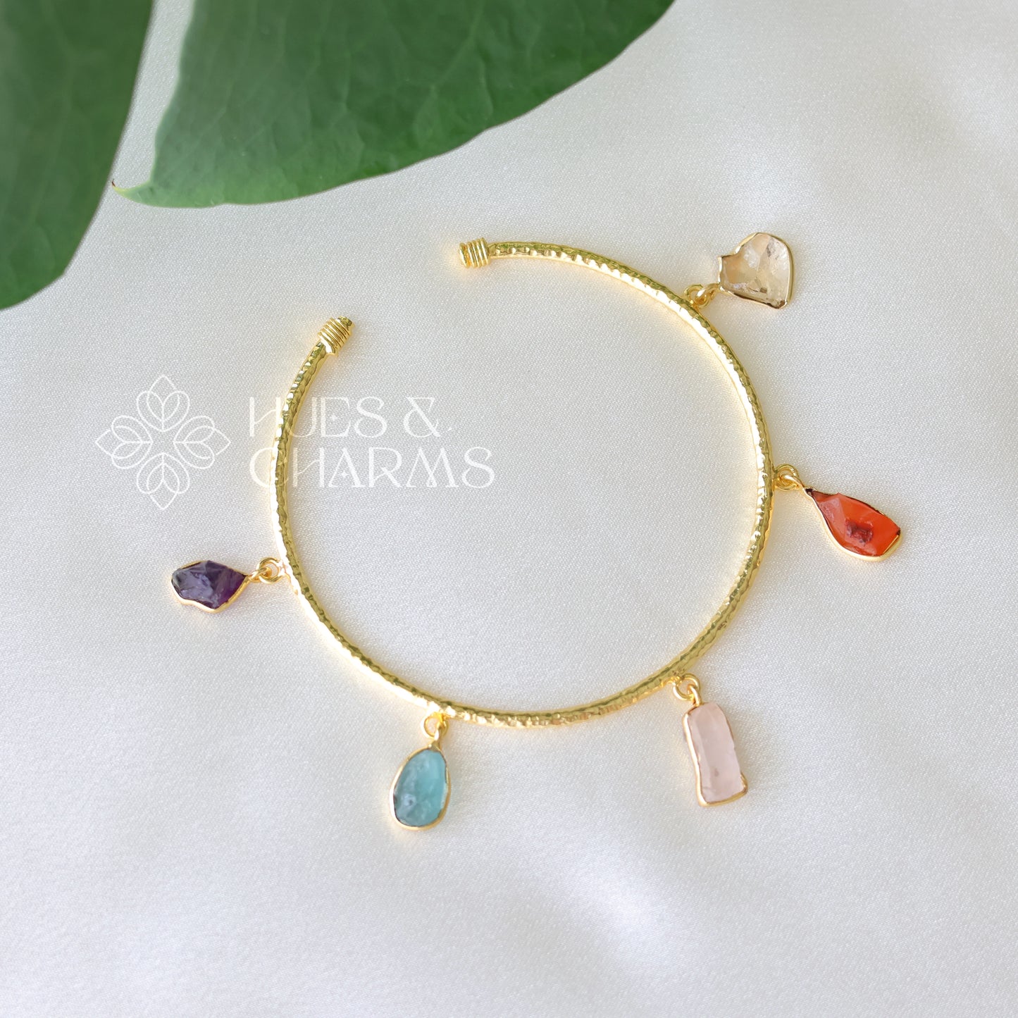 NATURAL STONE ADJUSTABLE BANGLE (COLOURS AVAILABLE)