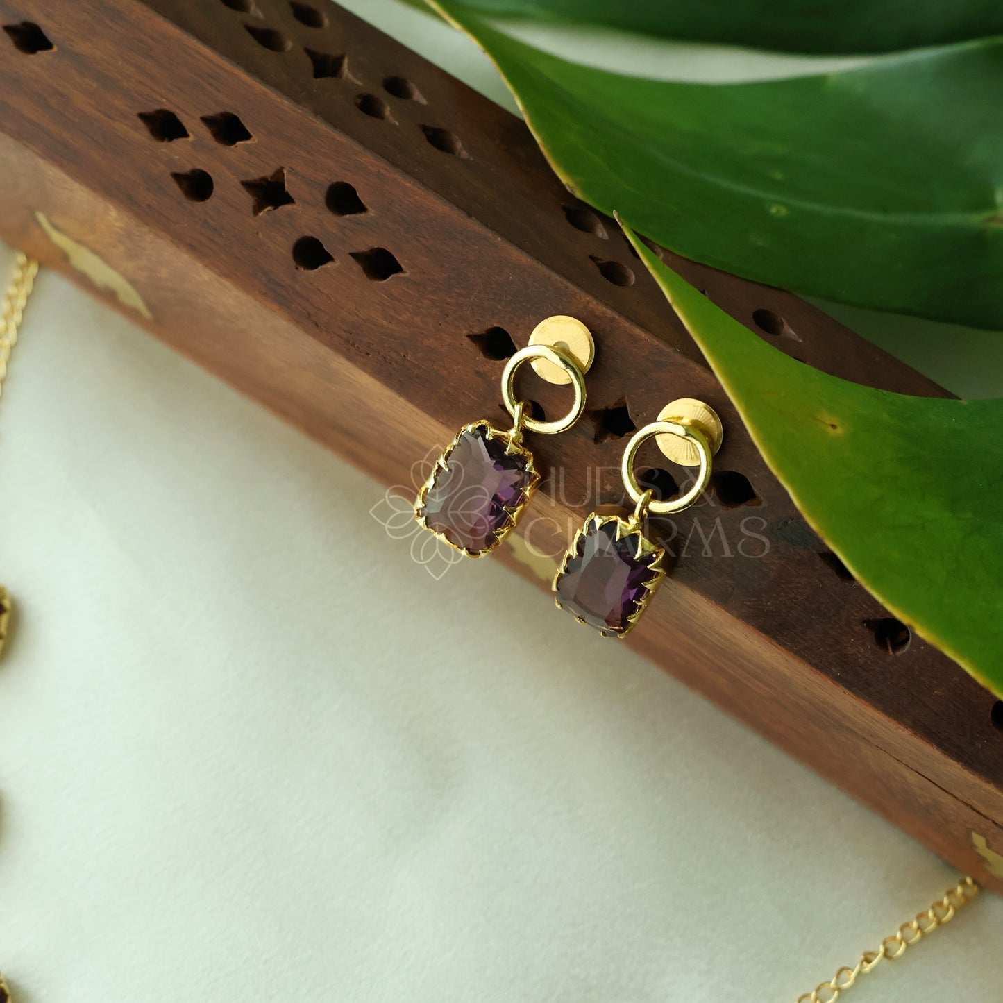 GLOSSY RECTANGLE LUMINA NECKLACE SET (COLOURS AVAILABLE)