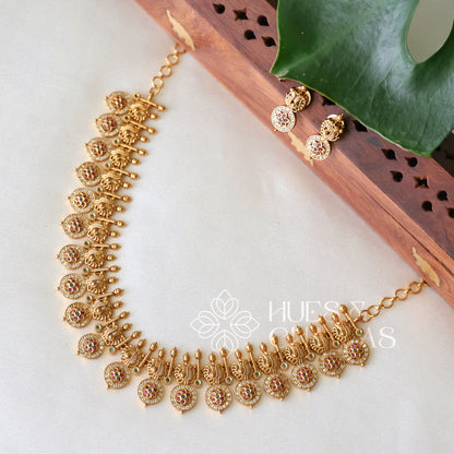 TRADITIONAL GOLDEN SUVARNA MAYURI NECKLACE SET