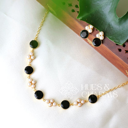 GLOSSY ROUND AURORA NECKLACE SET (COLOURS AVAILABLE)
